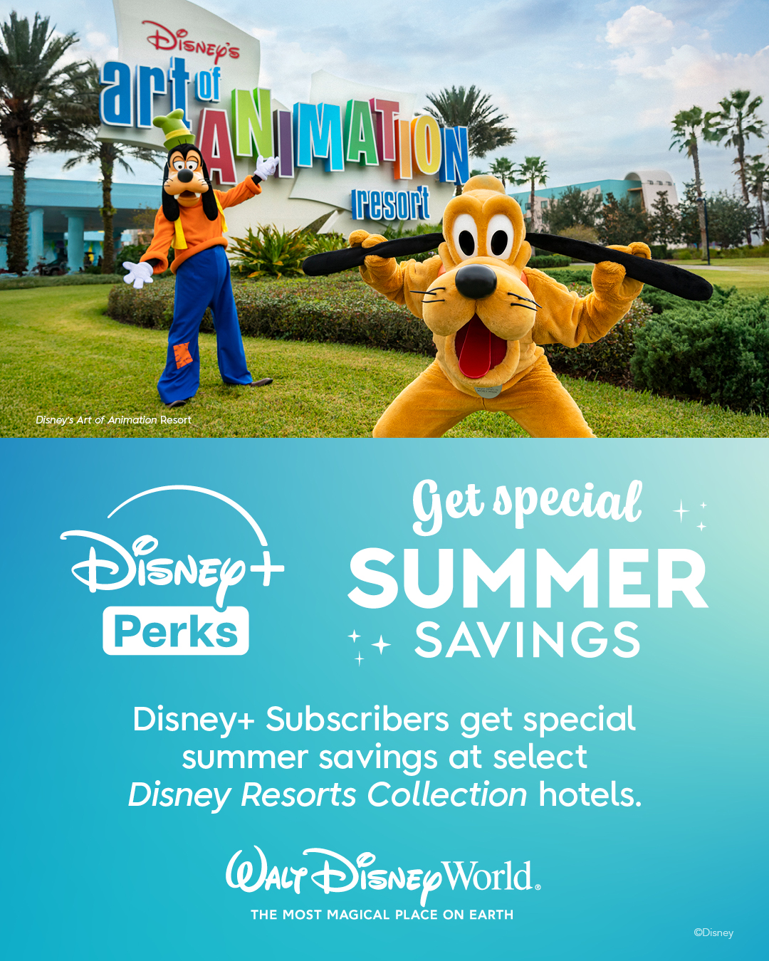Disney+ subscribers save this summer at Walt Disney World!